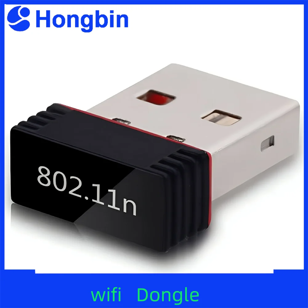 Adaptador WiFi Mini sin Controladores para PC de Escritorio, Recepción de Señal de Red WIFI 6 de 150 Mbps, Tarjeta de Red 2.4G, USB Plug and Play
