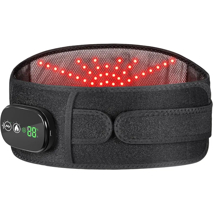 

Беспроводной массажер для нижней части спины с подогревом, 3 уровнями нагрева и 3 режимами вибрации для целеного облегчения Идеально подходит для офисного использования вдома R