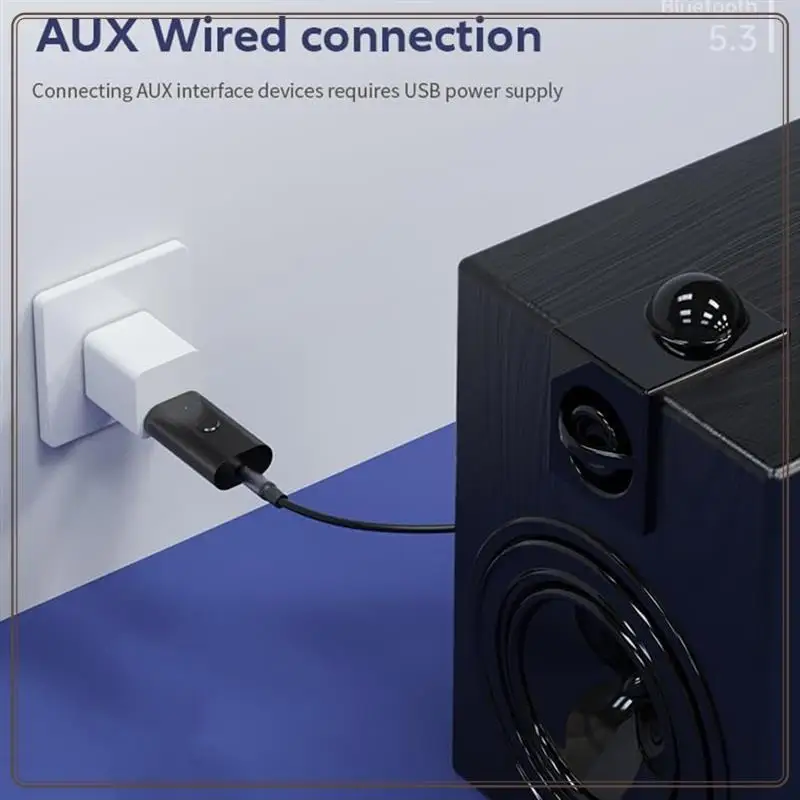 موثوقة-بلوتوث 5.3 جهاز الإرسال والاستقبال استقبال 2 في 1 USB بلوتوث محول 3.5 مللي متر Aux محول USB لاسلكي للكمبيوتر نظام الصوت المنزلي