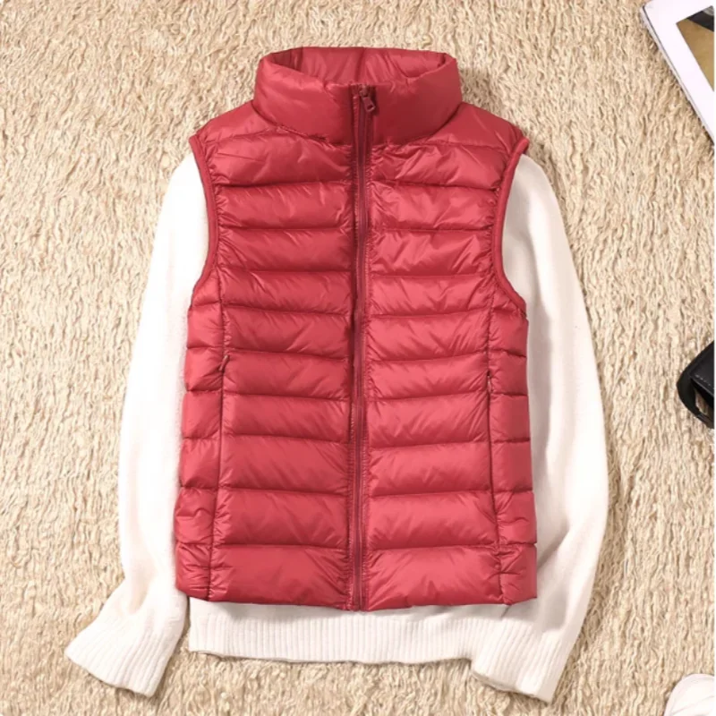 レディース パファーベスト 秋冬 軽量 ノースリーブ ジャケット フルジッパー アウターベスト アウトドア ダウンベスト