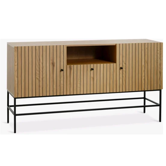 

！@Combohome New Design Modern Wood TV Stand with 2 Doors and 1 Drawer