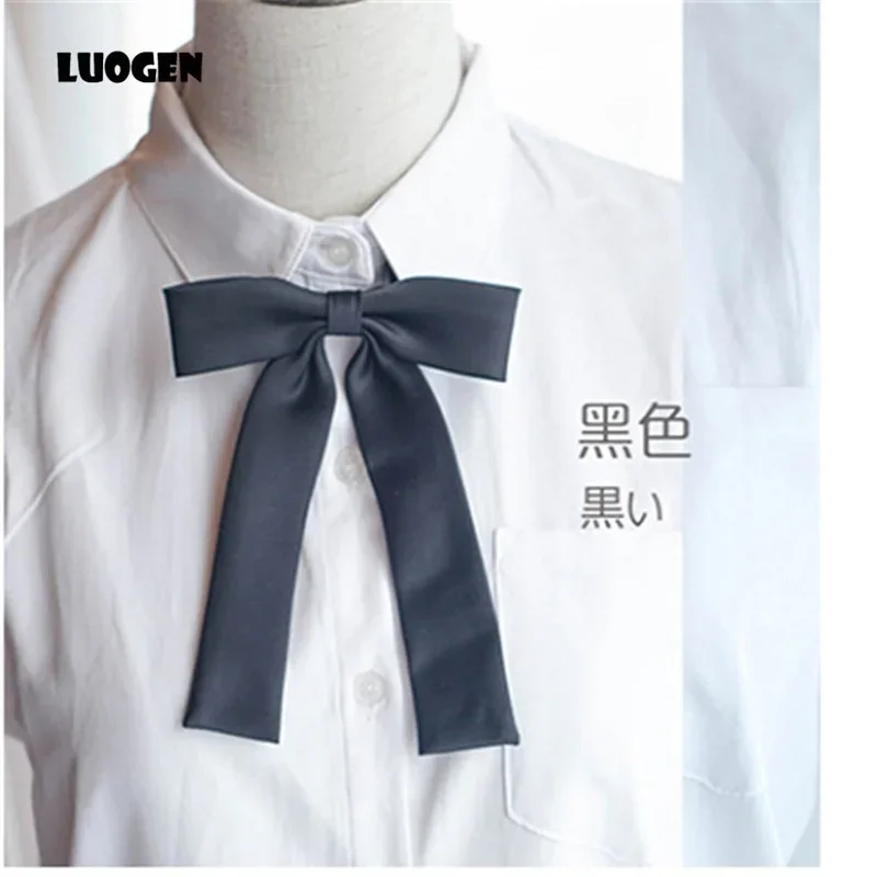 

Cute Women's Solid Color Japanese School Girls JK Uniform Cosplay Lolita Long Bowtie Tie Students Necktie