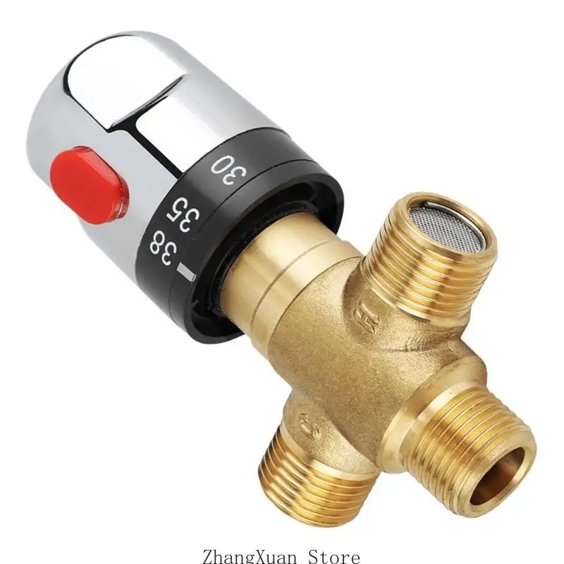 Precisions Temperature Stability DN15 Brass Thermostatic Valves Thermostatic Mixing Valves for Domestic Plumbing 3XUF