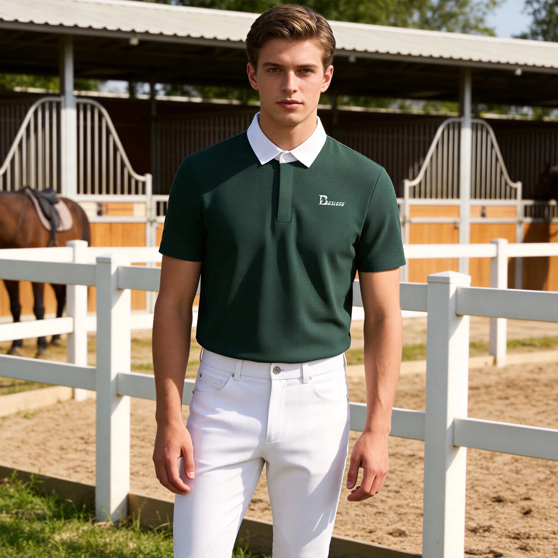 バスロング 春夏乗馬用半袖ライダーウェア 通気性Tシャツ 乗 - Polo Shirt Equestrian のレビューと価格