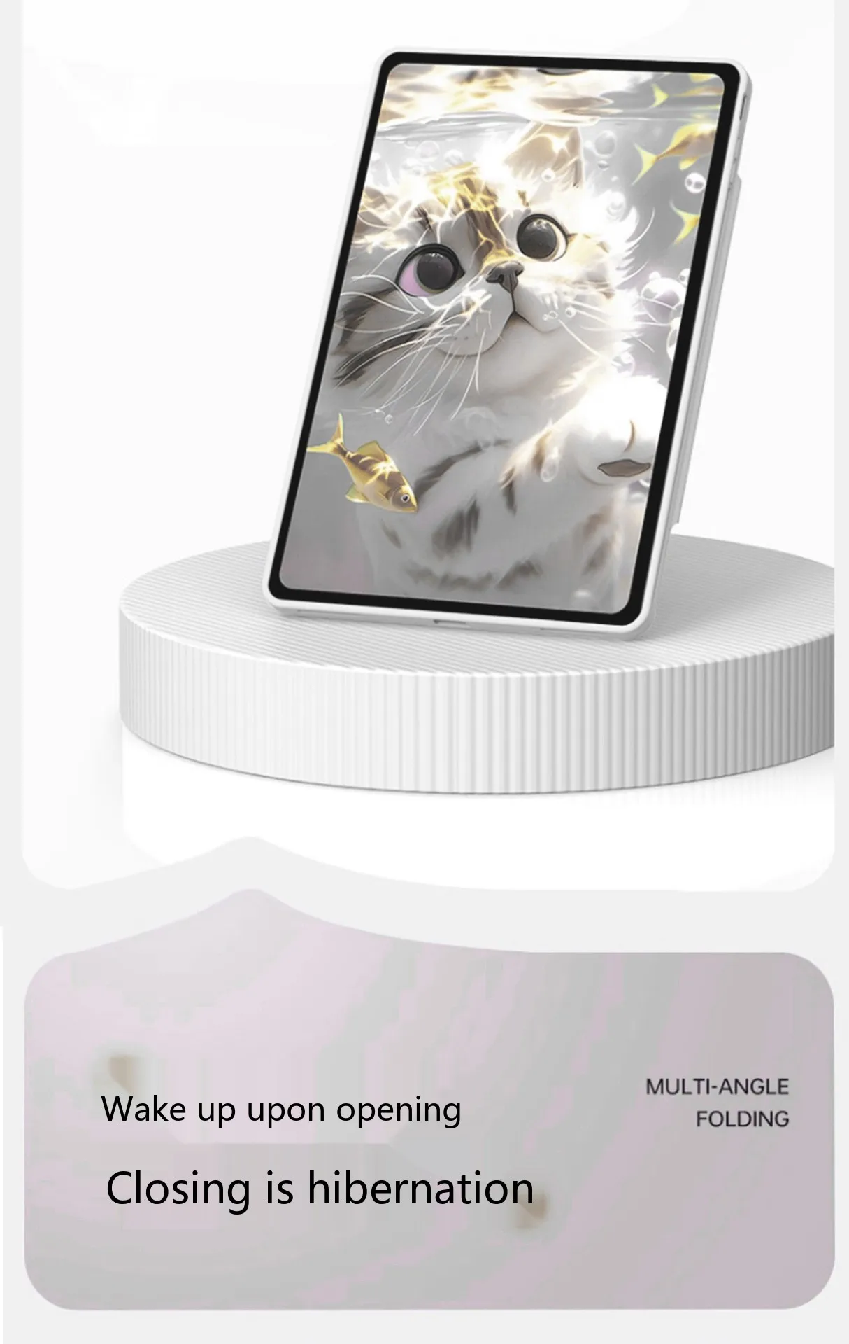 Für iPad 11 10,9 10,2 9,7 8,3 Zoll TPU 3+Y Faltbare Magnetische Schnalle Stoßfeste Schlaf-Wach-Hülle – Detail 9