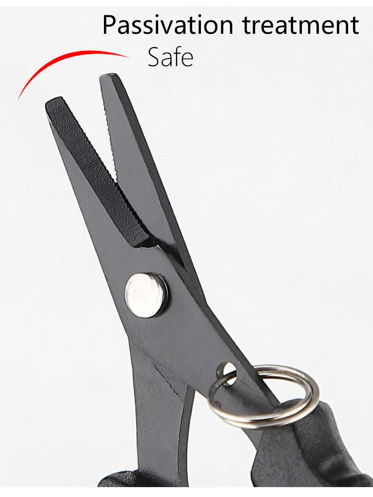 Mini tijeras de pesca pequeñas, cortador de línea PE, señuelo de acero inoxidable (superficie chapada en titanio), antióxido, tijeras portátiles