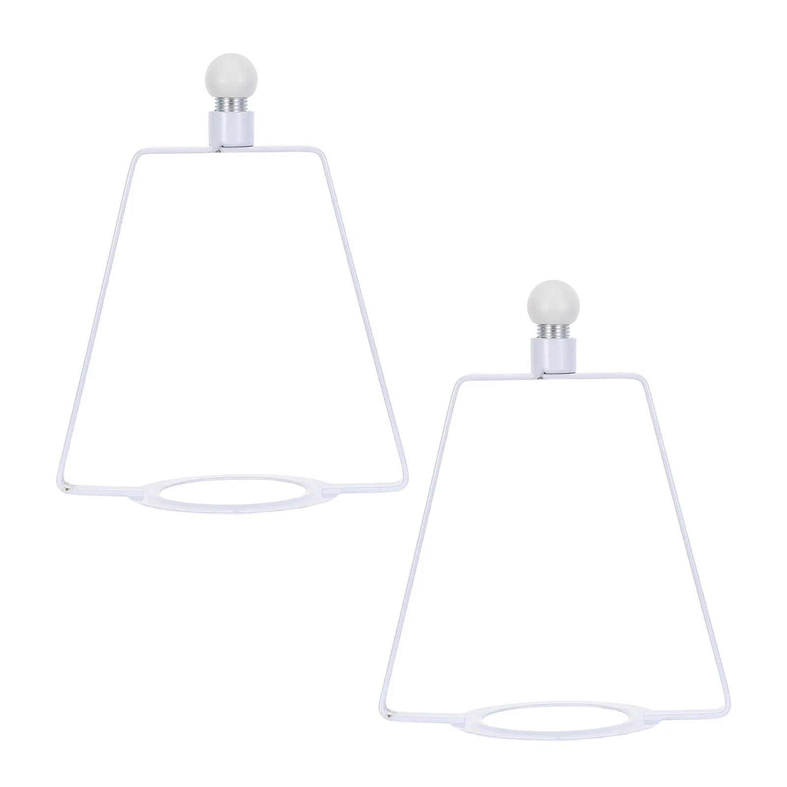 2Pcs Lamp Shade Support Frame E27 Harp Bullhorn Mounted Lamp Holder Finial Adapter Replacement Bracket Table Floor Light Fixture