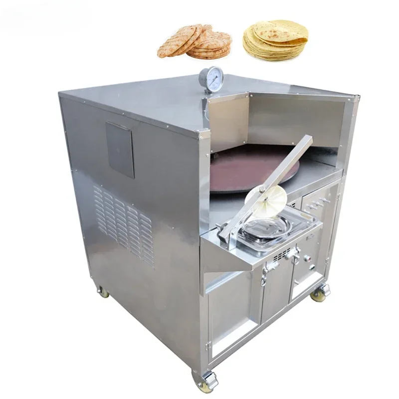 Commercial rotating flat naan bake making electric gas tandoor pita bread oven other snack machines