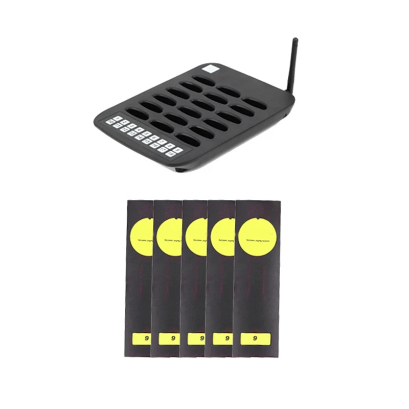 Wireless Restaurant Buzzer Pager 10 Slim Paging Guest Calling Queuing System for Coffee Dessert Burger Shop Food Truck-ABFT