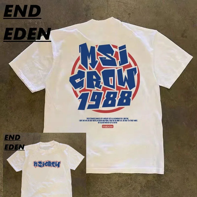 

Heavy 100_ Pure Cotton American Trend Premium Letter Print Short-sleeved T-shirt Men's and Women's Summer Clothes