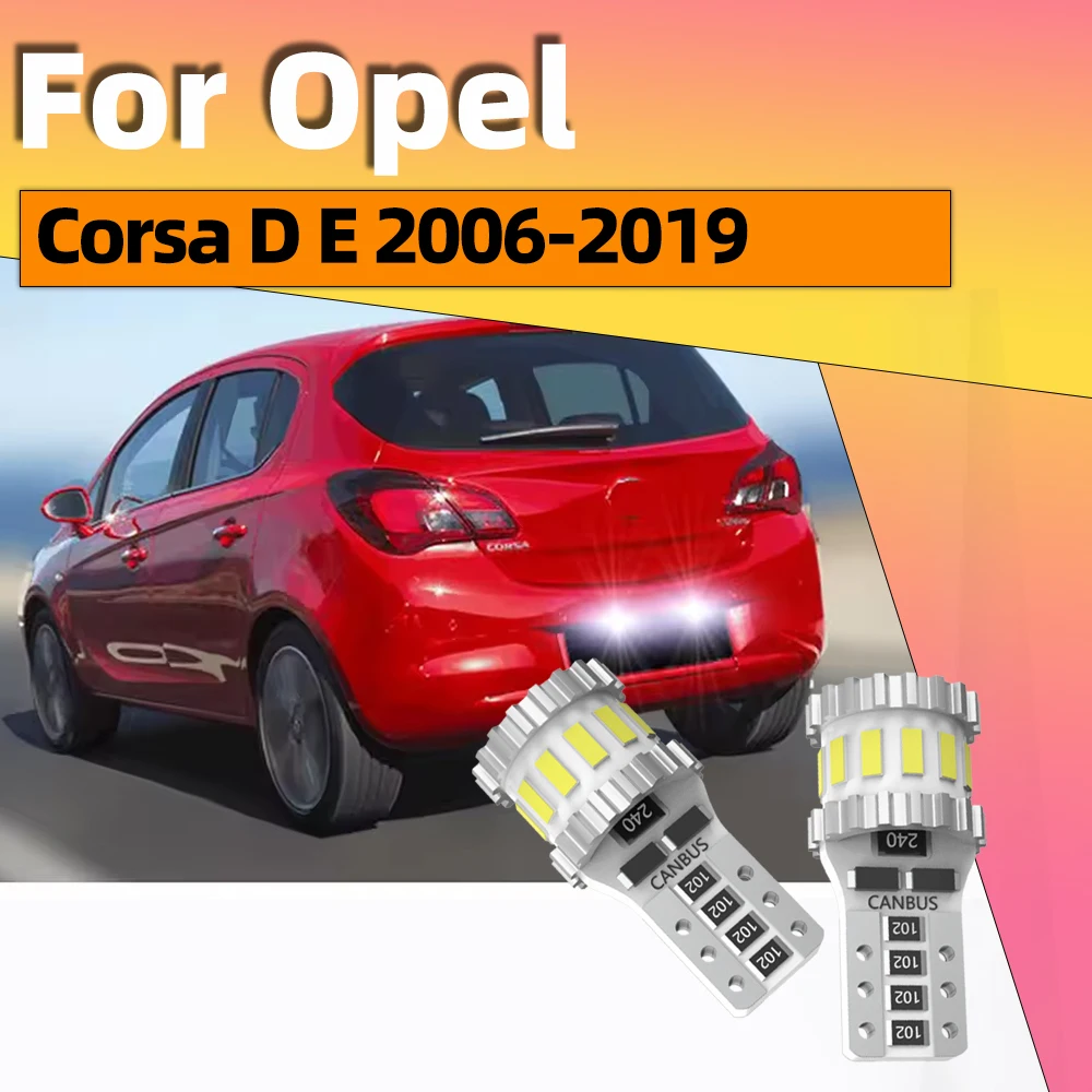 2Pcs White 12V LED License Plate light For Opel Corsa D E 2006 2007 2008 2009 2010 2011 2012-2019 Led Number Plate Light Canbus