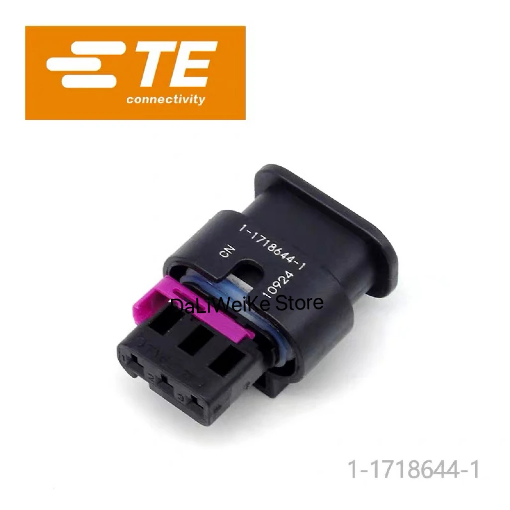1pcs  1-1718644-1 TE pitch 4mm 3P single row Black wire-to-wire connector