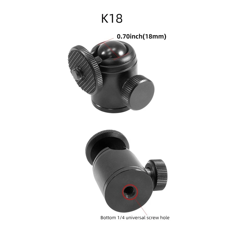 알루미늄 합금 미니 편리한 구형 헤드, 360 도 회전 삼각대, 비디오 파노라마 헤드, 사진 액세서리