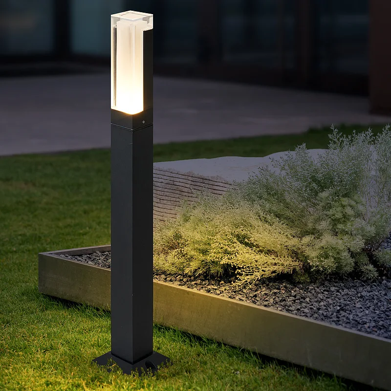 Lampu Rumput Tahan Air Luar Ruangan Lampu Taman Villa Minimalis Modern Lampu Lanskap LED Jalur Halaman Komunitas AC110/220V