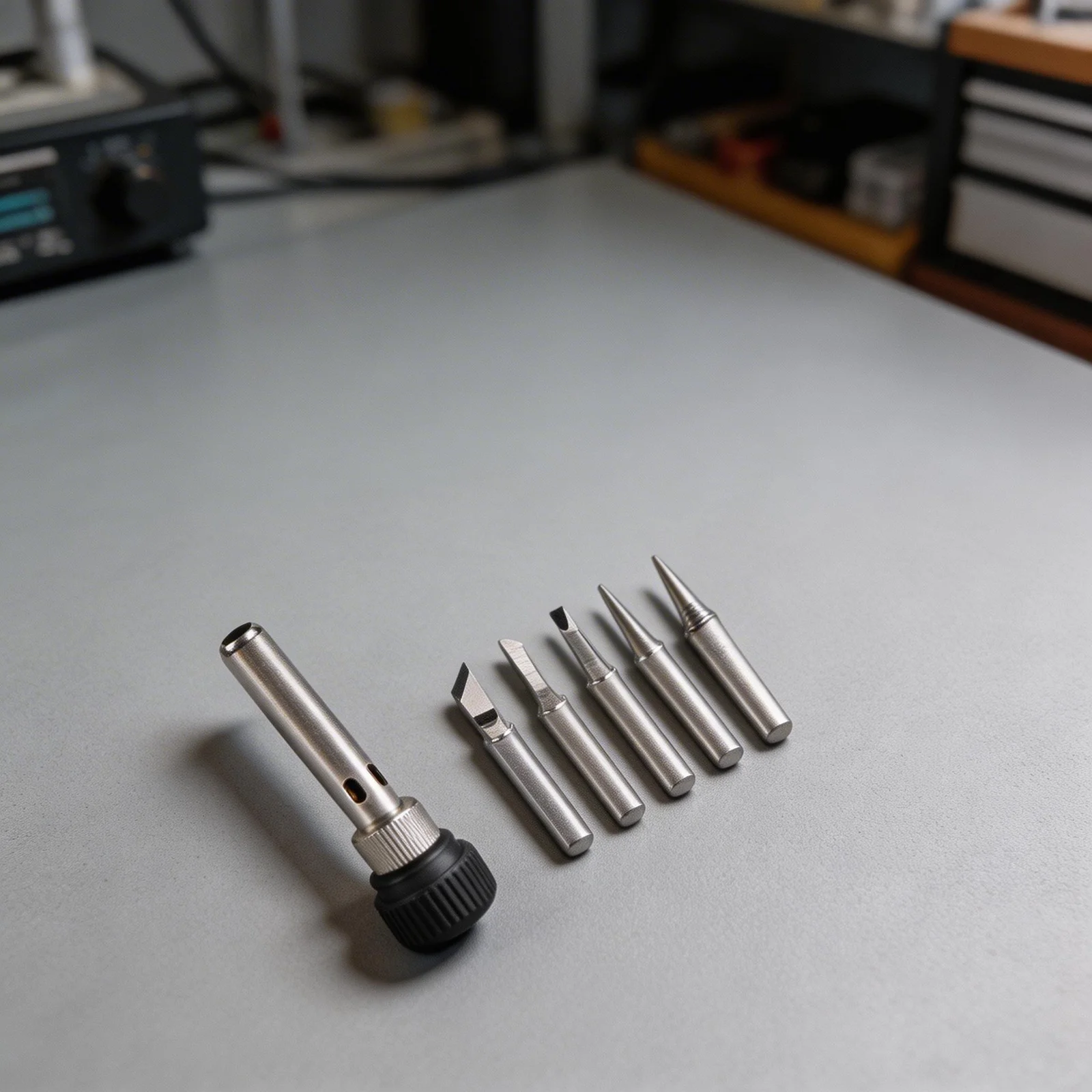 Solder Iron Tips Set for 936 Station Includes I B K 3C 2 4D Shapes and Retaining Sleeve Suitable for Soldering