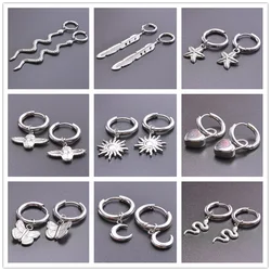 Alta qualidade aretes brincos de aço inoxidável para mulheres masculino punk acessórios orelha piercing moda kpop jóias pendientes mujer