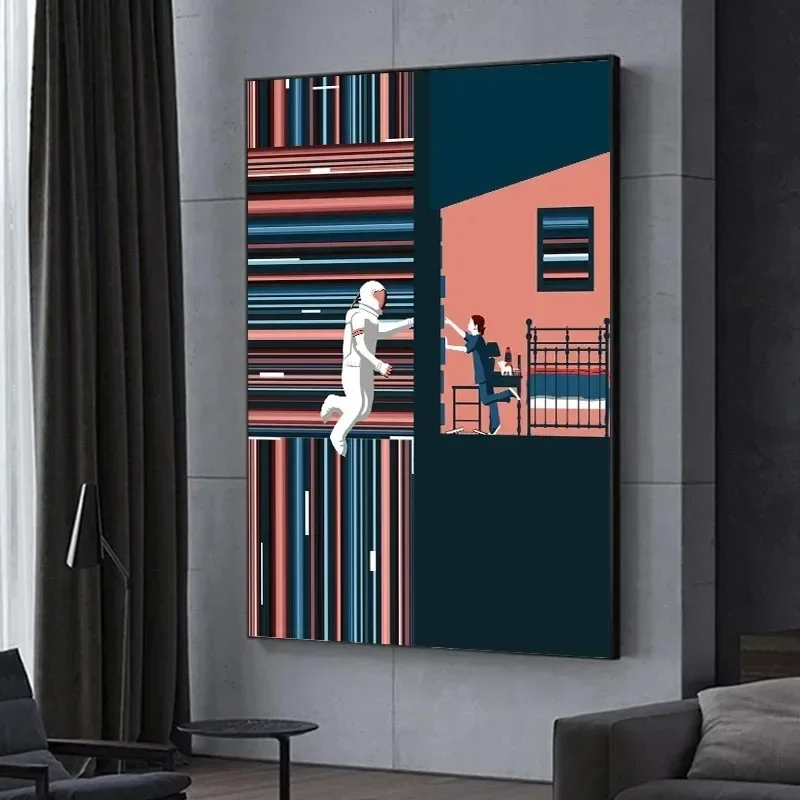 لوحة قماشية للفضاء بين النجوم مطبوعة صورة فنية على الحائط لتزيين المنزل العصري الحديث مناسب لغرفة المعيشة وغرفة النوم #5