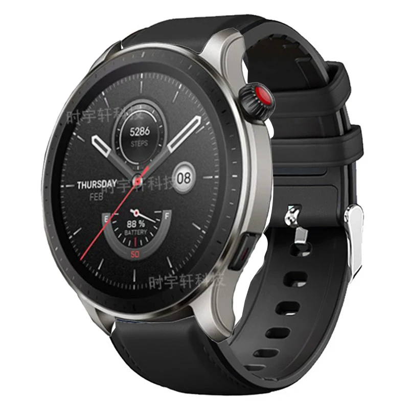 22 مللي متر سيليكون جلدية حزام (استيك) ساعة ل Huami Amazfit GTR 4/3/2/2e/47 مللي متر/تيرة/ستراتوس 3 2 حزام سوار GTR4 GTR3 برو مربط الساعة