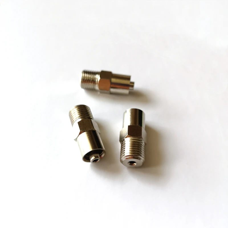 Luer Lock Tubing Conectores Rosca Masculina Metal Luer Adaptador Latão Niquelado Montagem Venda Direta do Fabricante M10 1