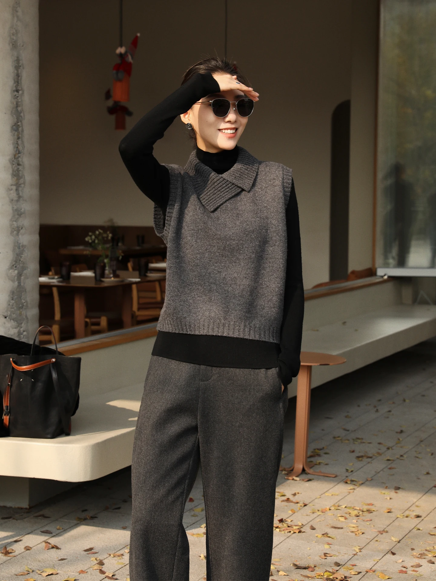 

Warm Woolen Vest Women's Faion Inner Wear Svel Collared Unusual ape Winter 2025 Regular Length Color V-ne