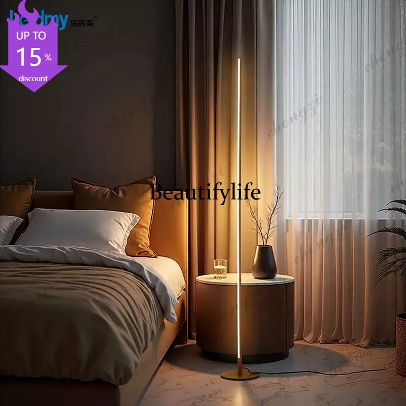 EE Floor lamp ins wind living room simple vertical desk lamp bedroom bedside ambient lamp sofa wall corner