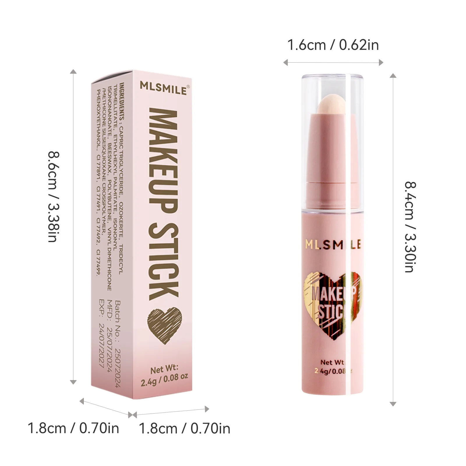 8 สี Highlighter Contouring Stick Face Brightening Eye กระเป๋าปากกาสามมิติสะพานจมูก Shadow V Face Contouring Stick