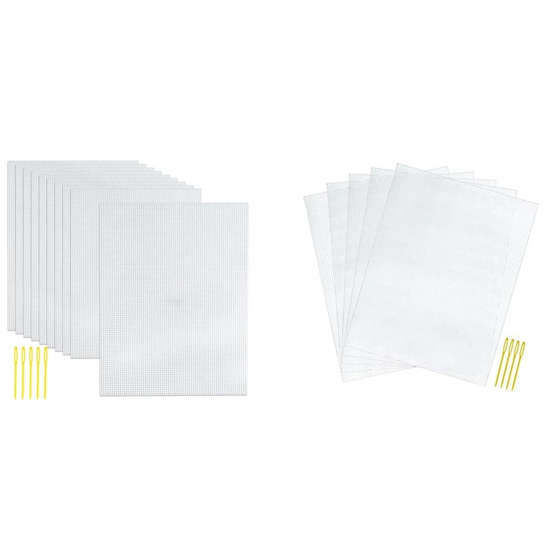 ABMR-7 Count Plastic Canvas Sheets, 10.2X13.2 Inch Plastic Mesh, Eye Mesh For Embroidery, Acrylic Yarn Crafting, Knit