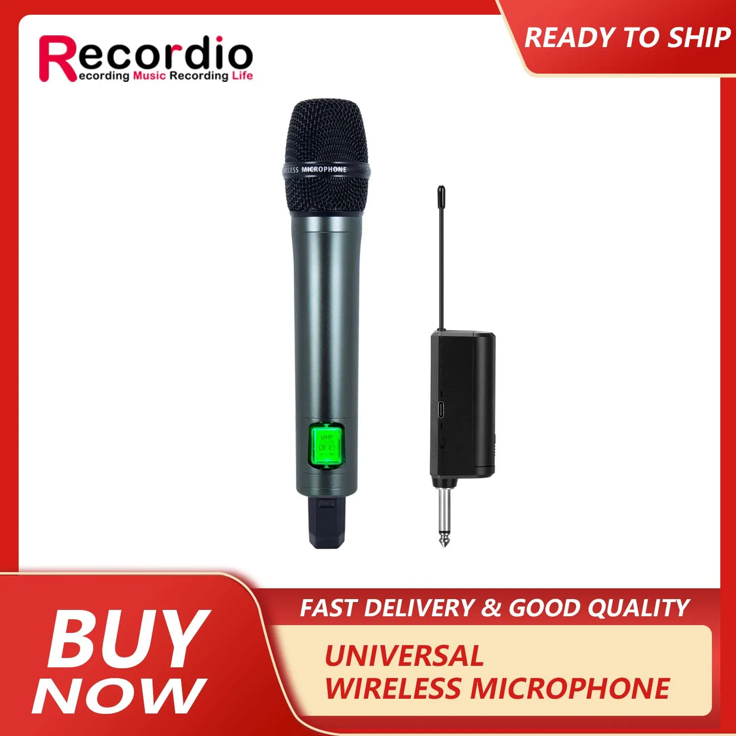 GAW-014A Wireless Dynamic Microphone Outdoor Home Singing Sound Card Live Broadcast Equipment Audio Professional Karaoke