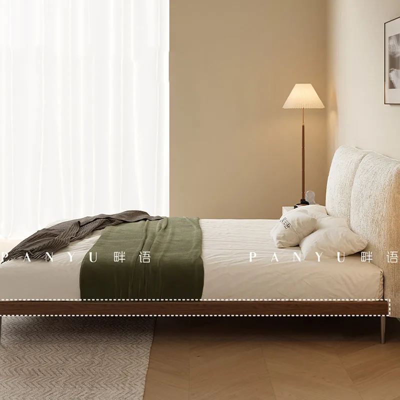 

Frame Wooden Bed Modern European Design Space Saving Safe Double Bed Simple Princess Letto Matrimoniale Lounge Suite Furniture