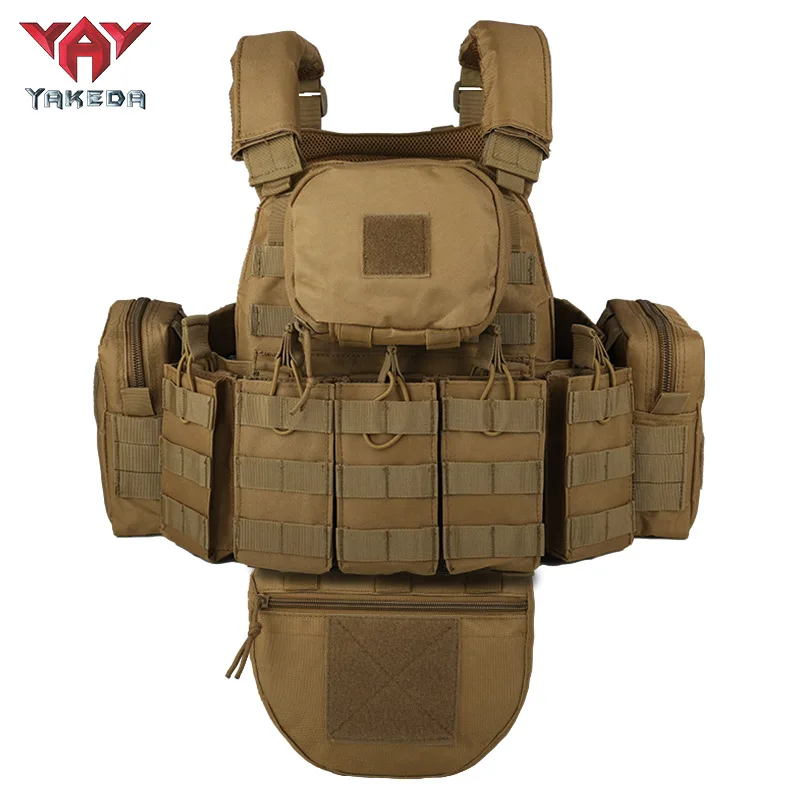 YAKEDA Tactical Vest Multifunctional Molle Expansion System Breathable and Wear-resistant Outdoor Training Clothing New Style