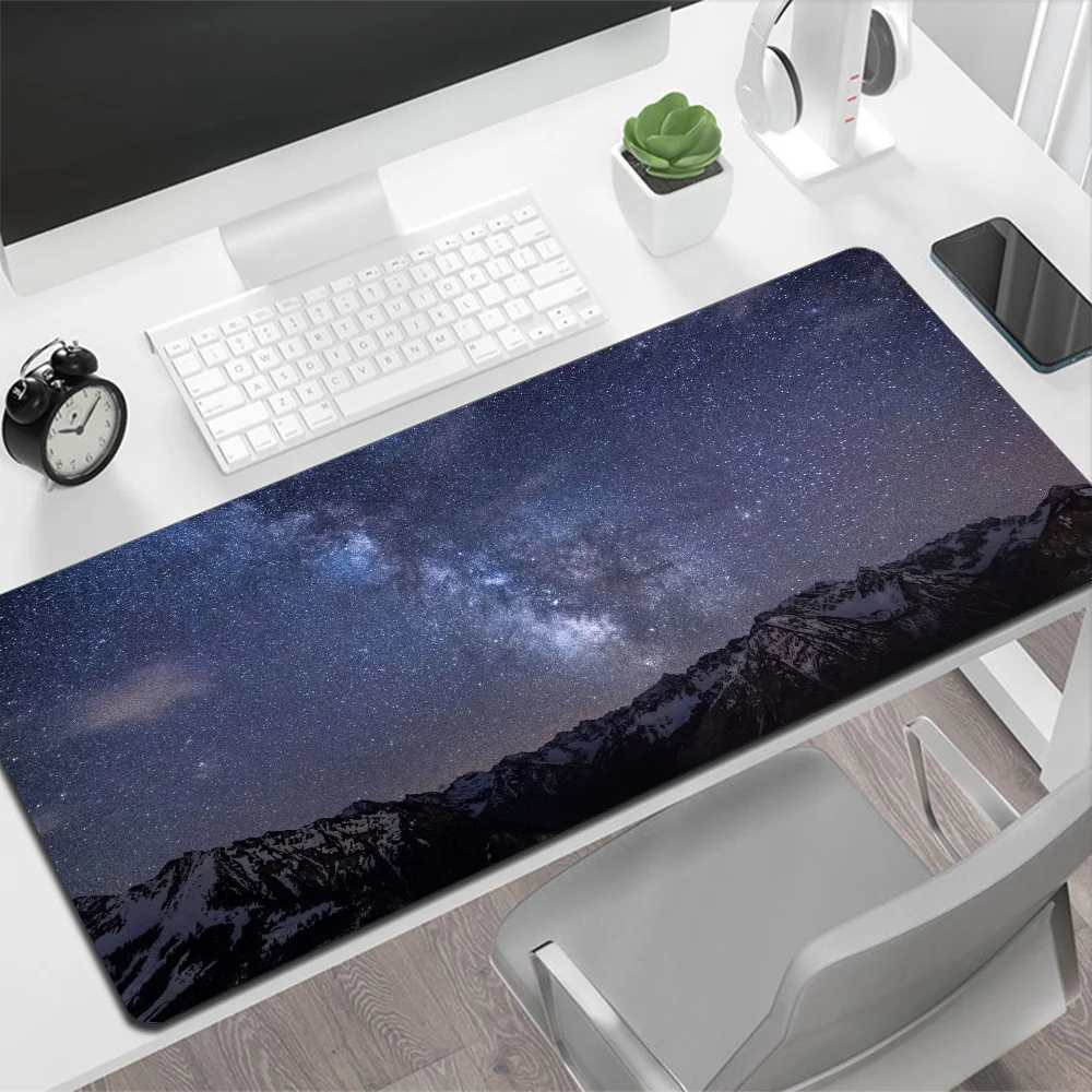 Night Starry Sky Space Galaxy Large Mouse Pad Gaming Mouse Pad PC Gamer Computer Mouse Mat Big Mousepad XXL Keyboard Desk Mat