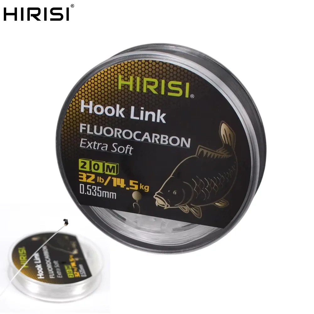 

Hirisi 20M Fluorocarbon Hooklink Line Super Stiff For Carp Chod Rig High Quality Freshwater Fishing Supplies