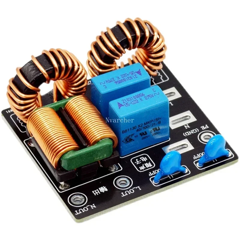 Nvarcher 220V AC power socket filter EMI electromagnetic interference FCC high frequency EMC  amplifier audio equipment