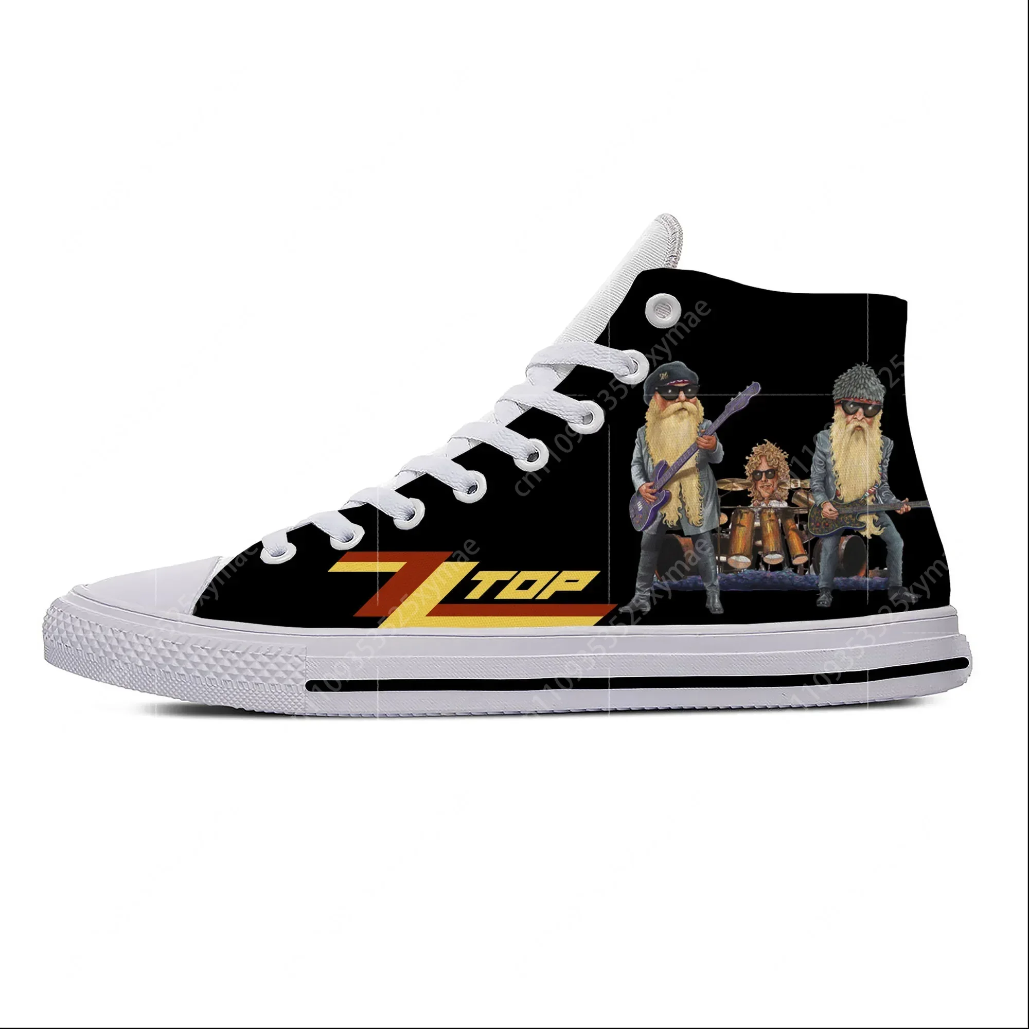 

Кеды унисекс Zz Top Vintage на высокой подошве, повседневные, из канваса, для бега, с 3D-принтом, дышащие, легкие