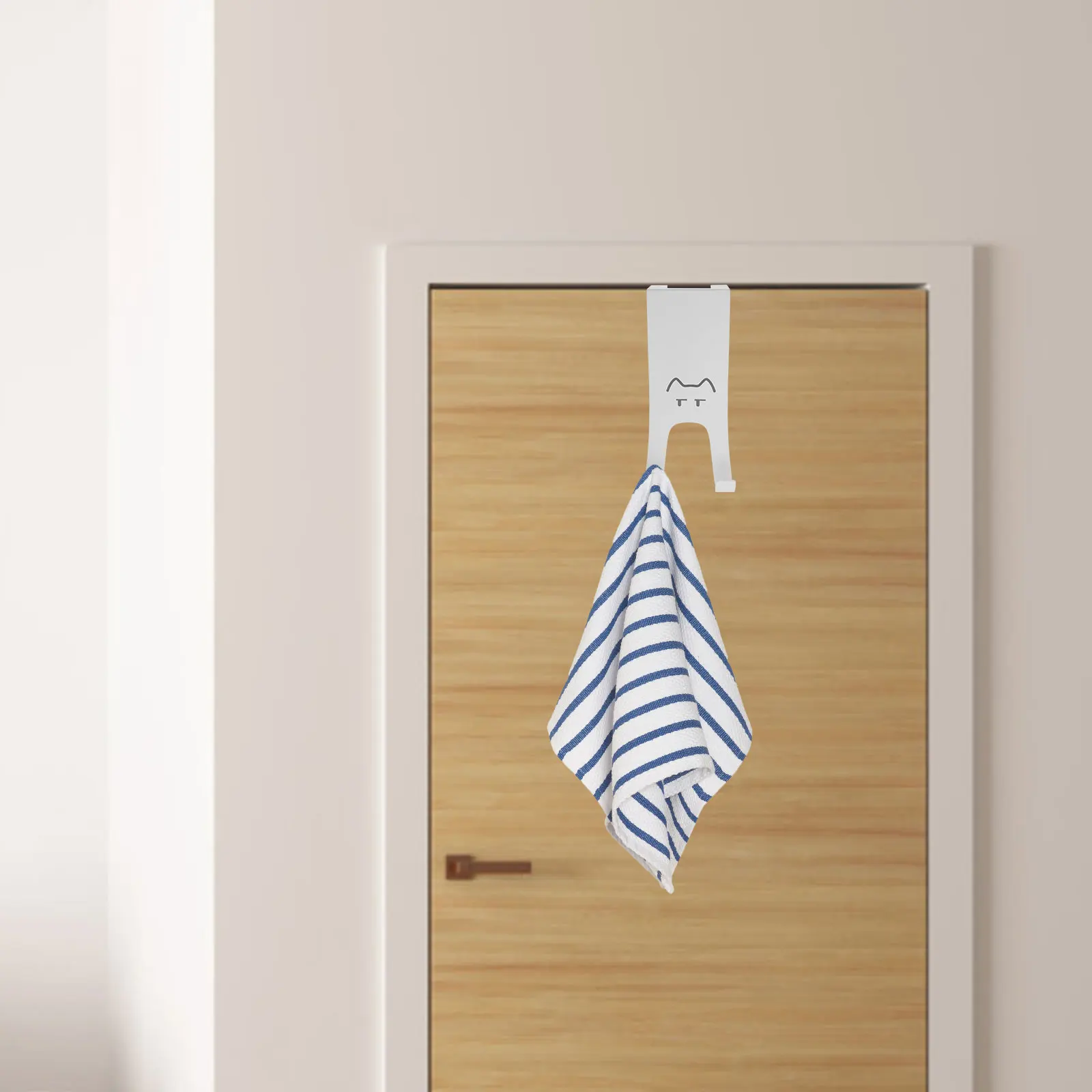

Over the Hooks Rack for Clothes Towels Hats Keys Sturdy Wall Mount Hook Behind Door Storage Organizer Cubicle Hanger Cabinet
