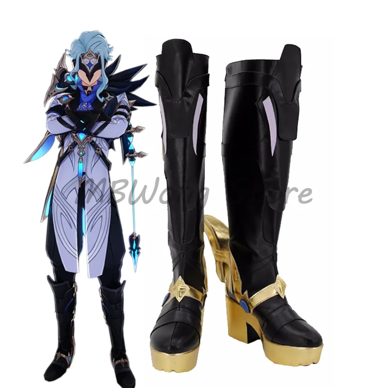 Genshin Impact IL Dottore Cosplay shoes Boots Game Fatui Harbinger Hakase The Doctor Cosplay Halloween Party Boots Customization