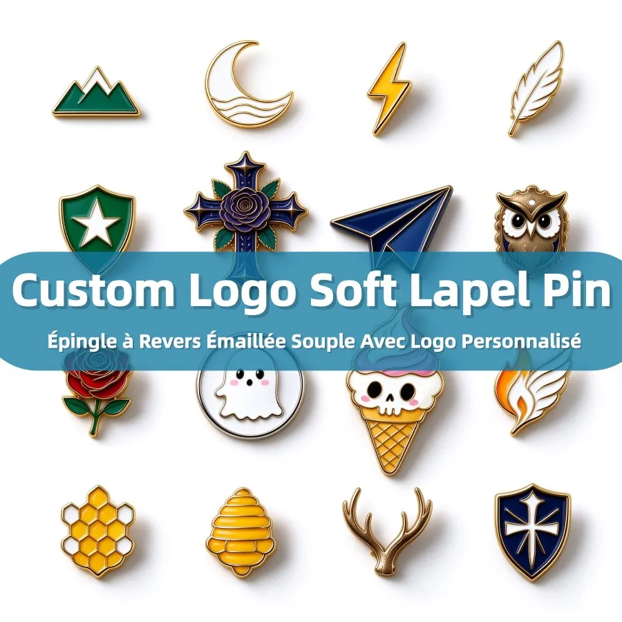 Custom Enamel Pin Custom Zinc Alloy 3D Gold-Plated Enamel Badges Hot Sale Custom Personalize Cartoon Logo Custom Metal Badge
