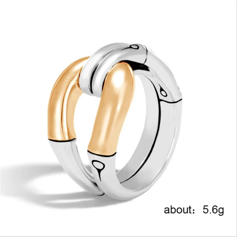 Delicate Women Fashion Gold Silver Color Simple Geometry Rings for Women Wedding Engagement Jewelry