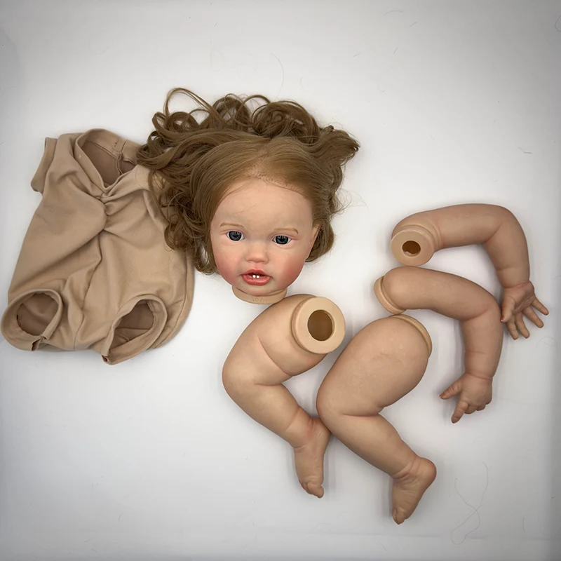 

24nch 60cm Blue Eyes Reborn Doll Kit Lottie Already Painted Unfinished Doll Parts
