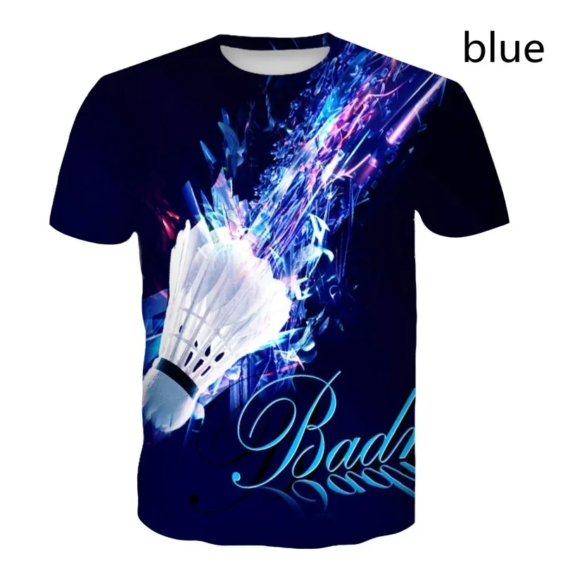 

T Shirts Summer 3D Print Badminton Kids T Shirt Fashion Casual Round neck Cartoons Children's T-shirt Boys Girls Clothes Tops