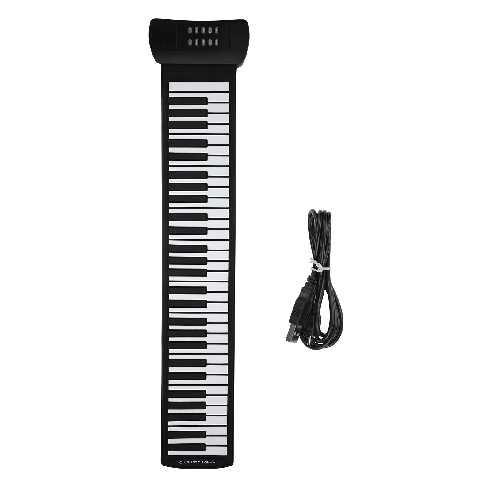 

Hand Roll Piano 61 Key Foldable Silicone Rechargeable Electric Keyboard Musical Instrument