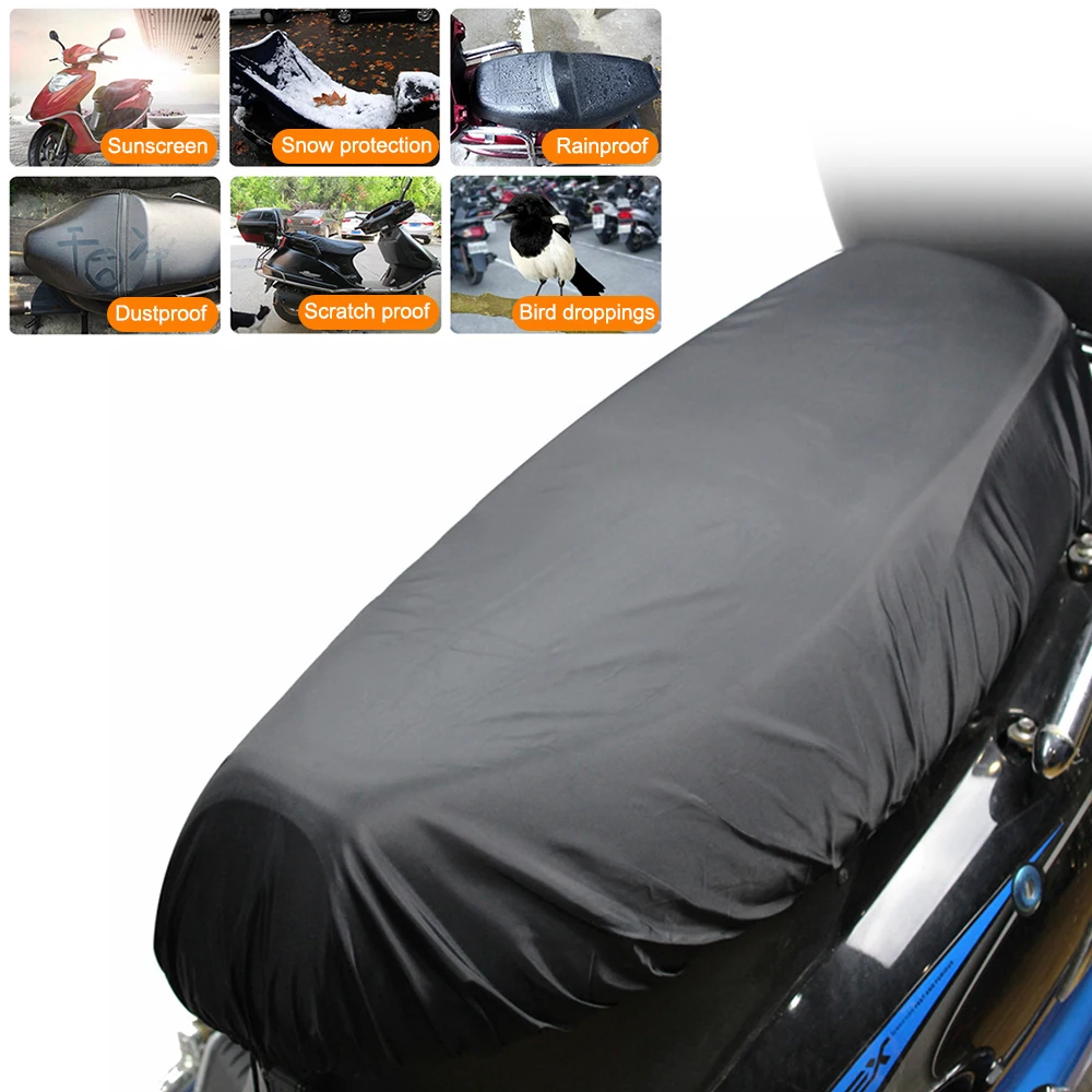 Fundas para asientos de motocicleta, fundas de cojines con aislamiento térmico, funda de asiento impermeable, protección solar, funda de sillín Flexible Universal