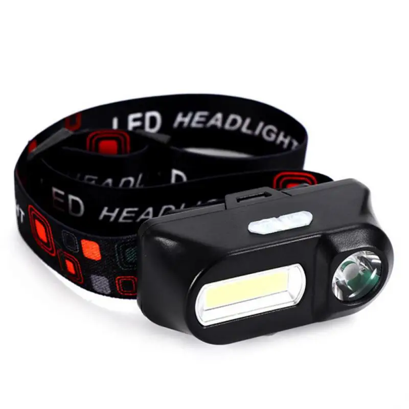 Mini COB LED Headlight Headlamp Head Lamp Flashlight USB Rechargeable 18650 Camping Hiking Night Fishing Light