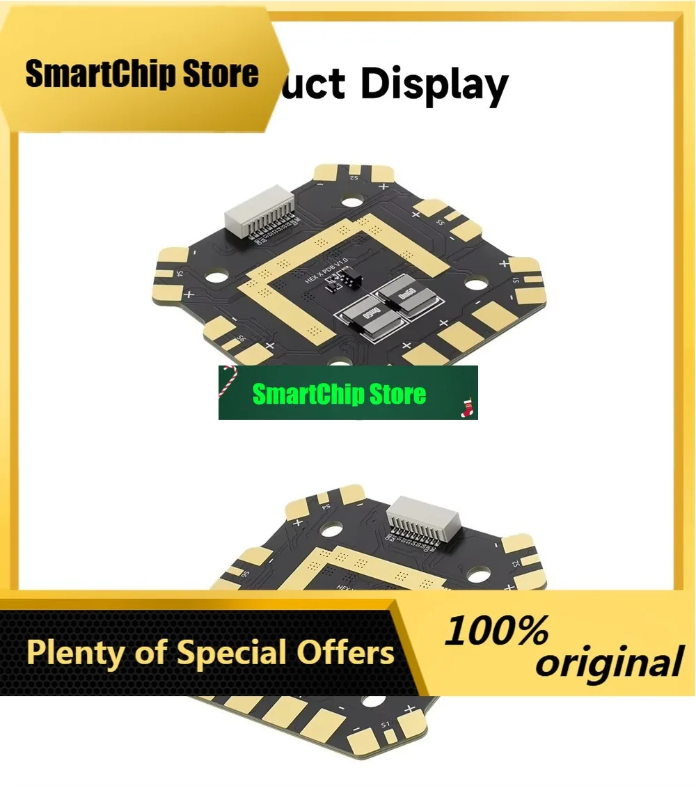 SmCpGEPRC 60A 3-6S PDB Hexacopter Power Distribution Board Support DShot 150/300/600 Protocols For RC FPV Racing Drones