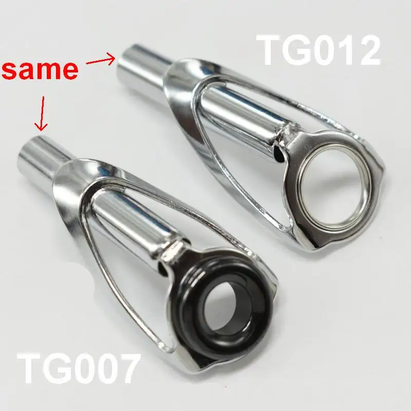 TG012 7.8mm 10mm Large Line Hole Top Guide Guides Stainless Steel Bracket with Titanium Ring for Rod Hole 2.2mm - 10mm