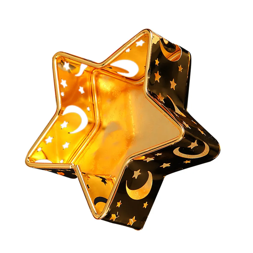 

Hollow Iron Five-Pointed Star Candy Storage Plate Small Sturdy Chocolate Dried Fruit Nuts Tray Elegant Serving Dish for Home