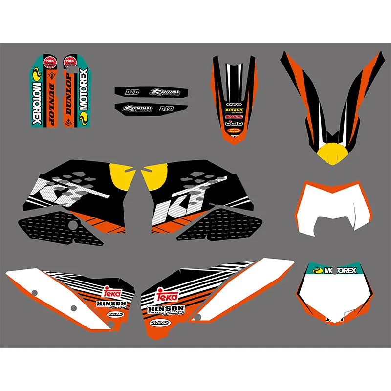 

Motorcycle ATV Parts Accessories Decals & Stickers for KTM Motor Bike All Modele 125-525 Year 2007 2008 2009 Graphics Kit