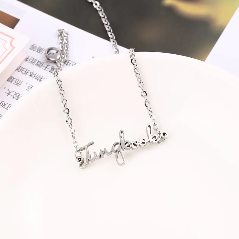 Kpop Member Name Titanium Steel Bracelet Suga Jimin Jin Jungkook V RM Letters Celebrity Jewelry Accessories Gift