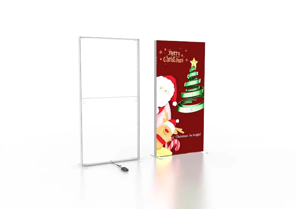 Led light box display stand 80mm advertising stand Seg Light Box Exhibition Trade fair booth a tool free frame marketing