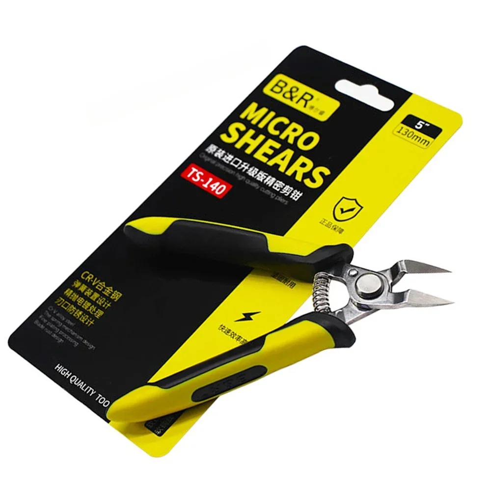 B&R TS-140 Precision Cutting Pliers Rear Force Spring Design Multi Functional Hand Tools Original High Quality Micro Shears